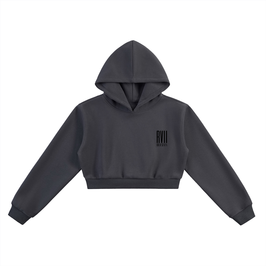 Women's Original Cropped Hoodie (Black Logo)
