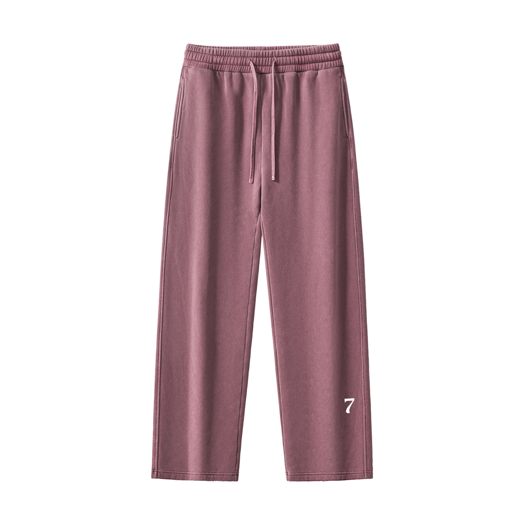 Frayed Enzyme Washed Fleece Sweatpants