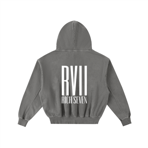 Frayed Enzyme Washed Fleece Hoodie