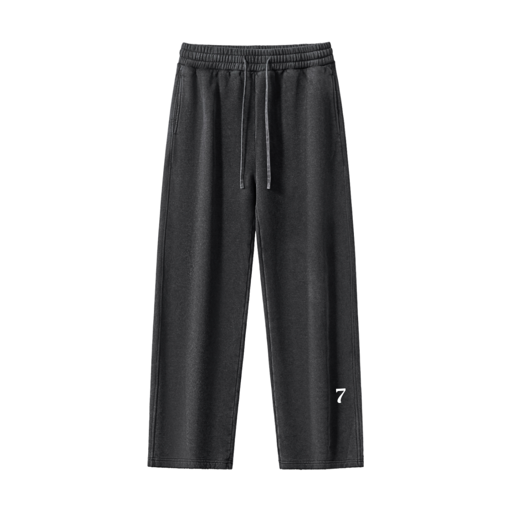 Frayed Enzyme Washed Fleece Sweatpant