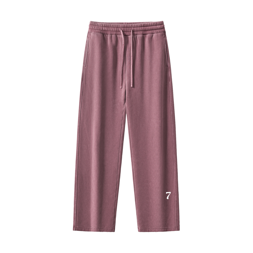 Frayed Enzyme Washed Fleece Sweatpant