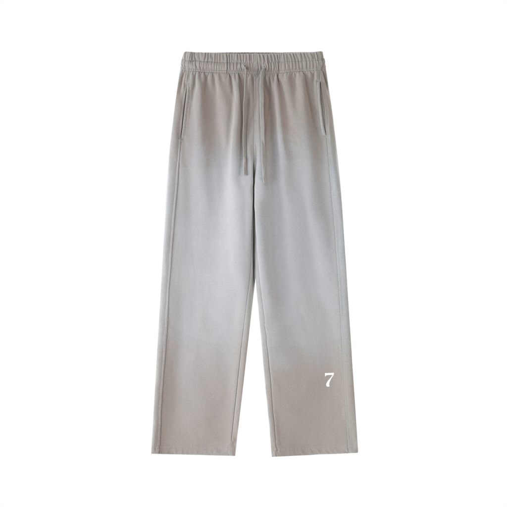 Stone Washed Straight-Leg Sweatpants