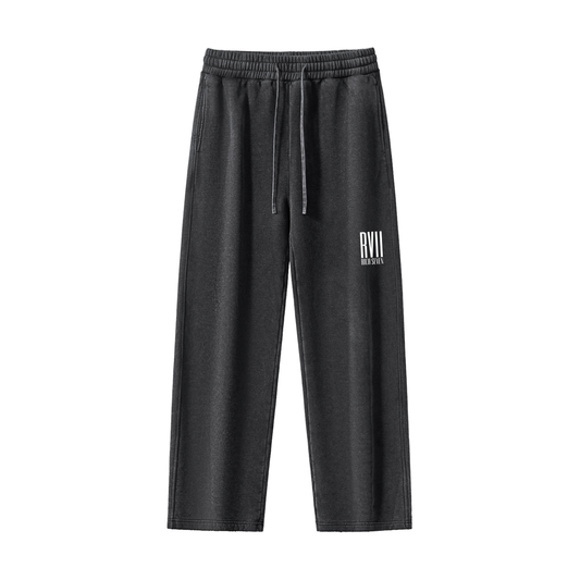 Frayed Enzyme Washed Fleece Sweatpants